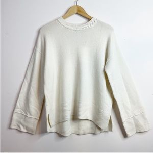 NWT Theory Karenia Whip Ivory Cashmere Sweater